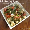 Sałatka z quinoa, szparagami, pomidorami i serem feta