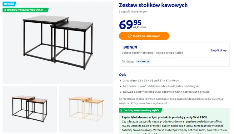 Zdjęcie Ten zestaw stolików za 69 zł to nowy hit z Action! Ich styl podkręci każdy salon, idealne do małych pokoi #1