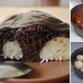 Ciasto czekoladowe z serowymi kuleczkami