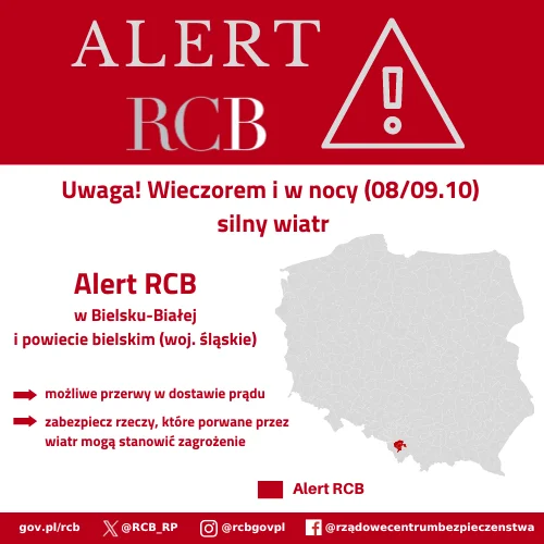 Zdjęcie Silny wiatr na południu Polski! W tych regionach możliwe przerwy w dostawie prądu! #1