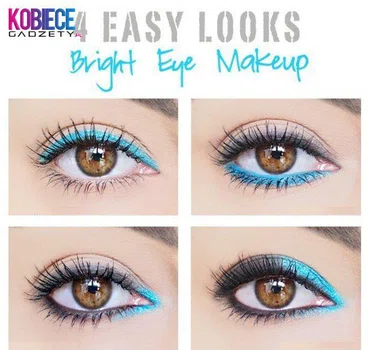 4 sposoby na podkreślenie oka niebieską kreską