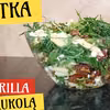 Sałatka do grilla z rukolą, suszonymi pomidorami i serem feta