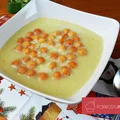 Zupa serowa z groszkiem ptysiowym