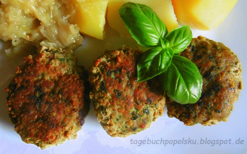 Kotlety mielone ze szpinakiem.