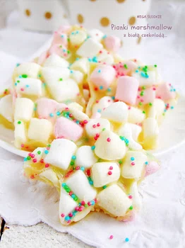 pianki marshmallow z białą czekoladą