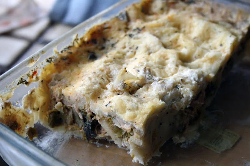 Cannelloni z porem i ricottą