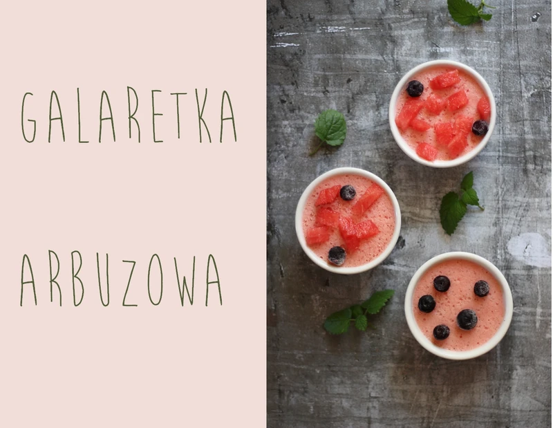 Dietetyczna galaretka z arbuza, 132 kcal