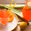 Lemoniada bez cukru - rabarbar i jabłka