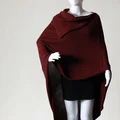 Eleganckie poncho- kokon z dzianiny