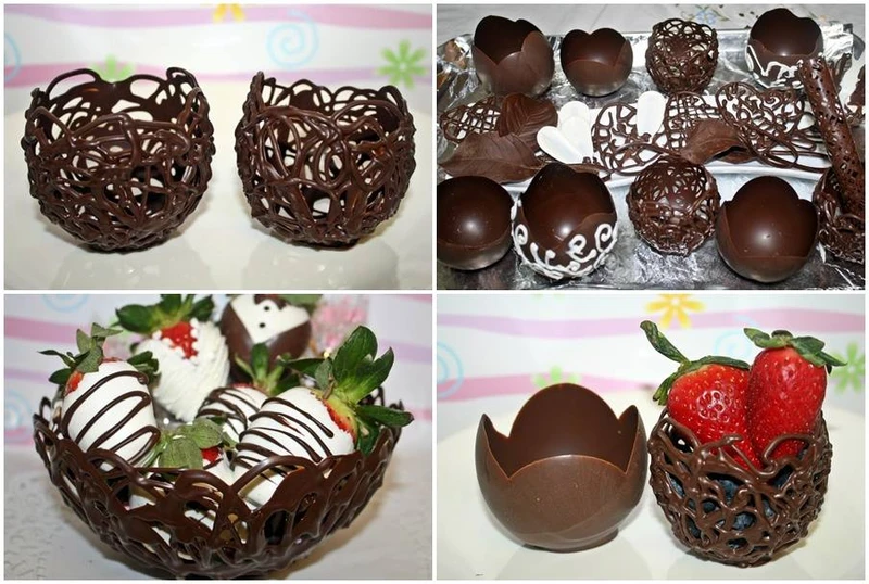 Koszyczki z czekolady