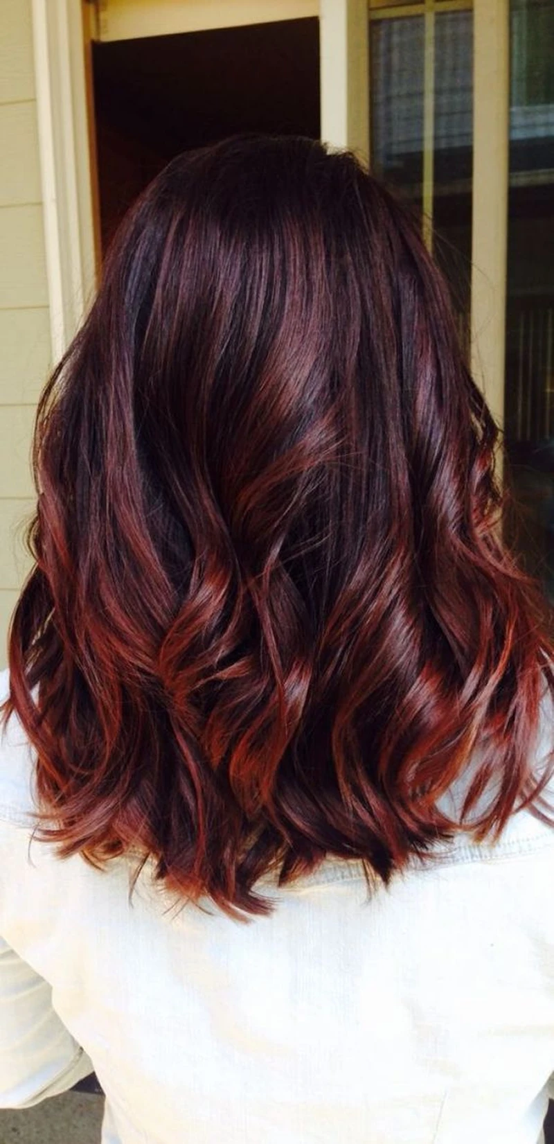 Bordowe ombre