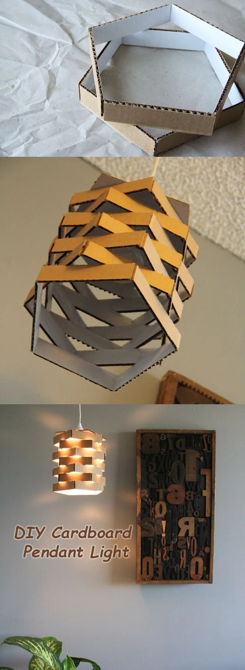 Tekturowa lampa- ZRÓB TO SAMA