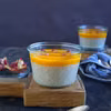 Kokosowy wegański pudding z tapioką i mango