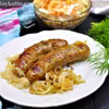BIAŁA KIEŁBASA PIECZONA W MUSZTARDOWO-MIODOWEJ MARYNACIE
