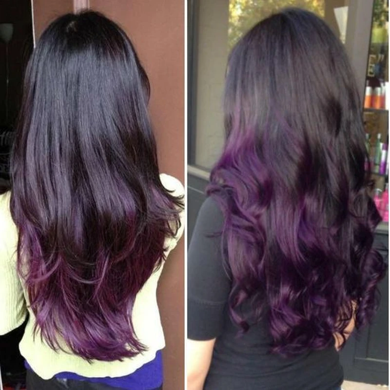 Ombre z fioletem