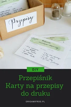 DIY Przepiśnik + karty na przepisy do druku