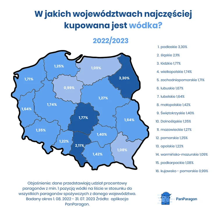 Zdjęcie Alkoholowa mapa Polski. W tych województwach najczęściej kupujemy napoje z procentami (Pan Paragon) #5