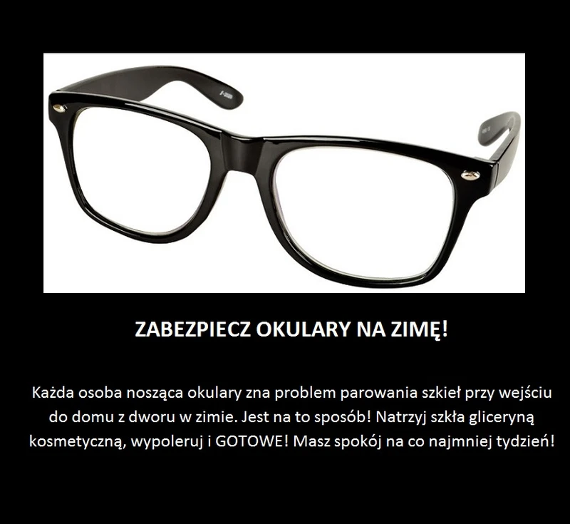 Zabezpiecz okulary na zimę!