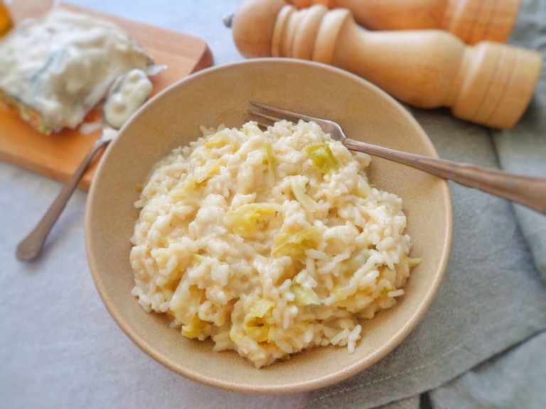 Risotto z gorgonzolą i kapustą
