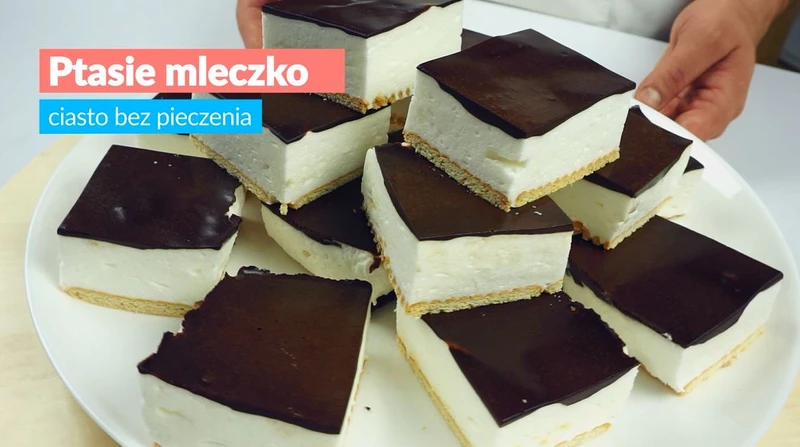 Ciasto Ptasie Mleczko - bez pieczenia