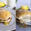 Pancakes z mleczkiem kokosowym i bananami