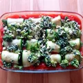 Roladki z cukinii faszerowane szpinakiem i serem ricotta
