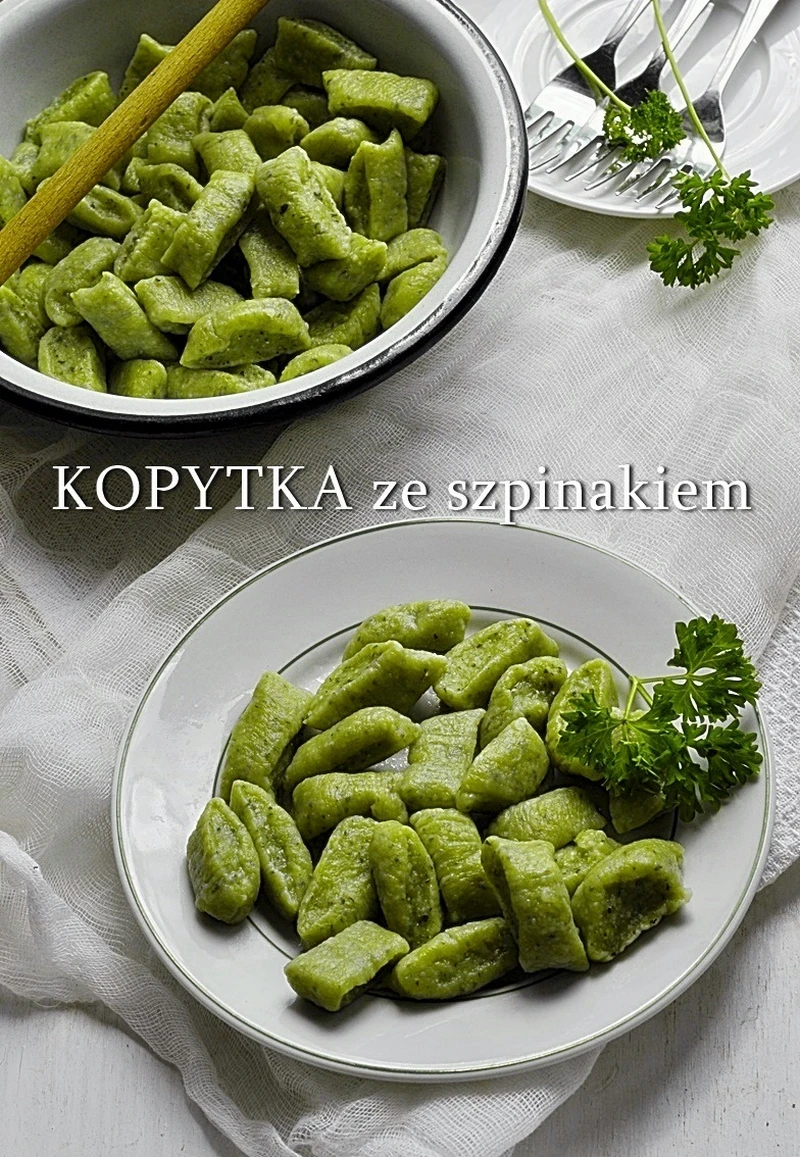 Kopytka ze szpinakiem