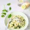 Spaghetti ze szpinakiem i lubczykiem
