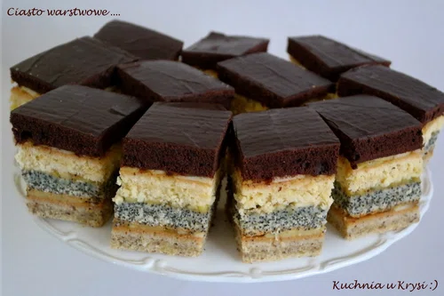 Ciasto warstwowe z masą jabłkową