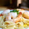 Linguine z Krewetkami i Porem