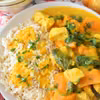 Kurczak curry z dynią i szpinakiem