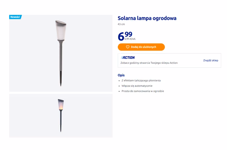 Zdjęcie Ta niepozorna solarna lampka z Action za 6 zł zrobi wielki efekt1Tańczący płomień podkręci klimat #1