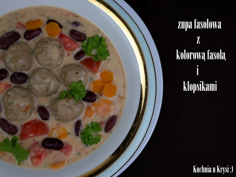 Zupa fasolowa z klopsikami