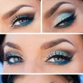 Błękitny make up