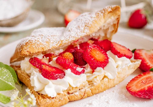 Ciastka z mascarpone i truskawkami