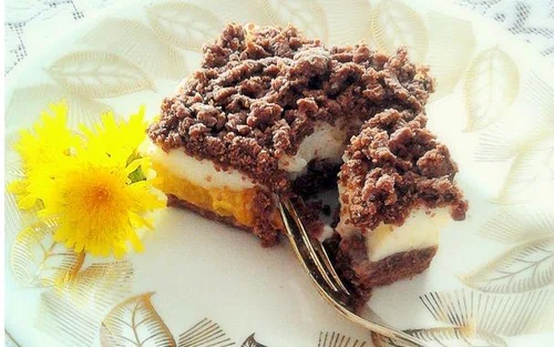 Ciasto kruche z budyniem i śliwkami