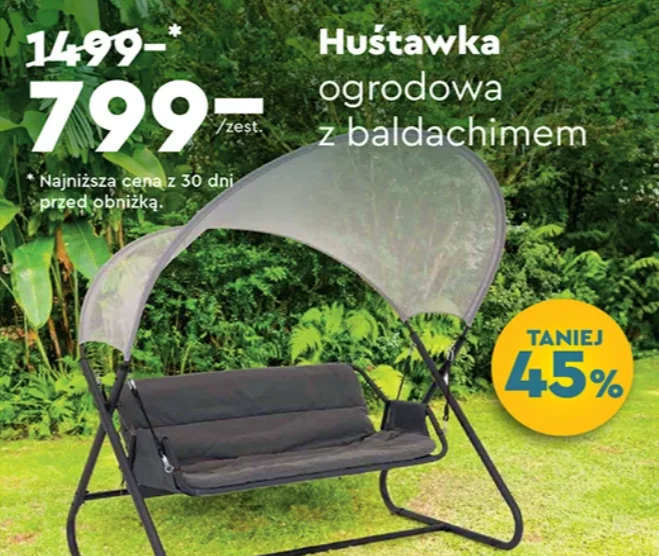 Zdjęcie Ta huśtawka ogrodowa z baldachimem robi wrażenie! Biedronka przeceniła ją o 700 złotych #1