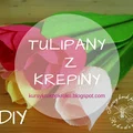 Tulipany z krepiny i bibuły - kurs krok po kroku