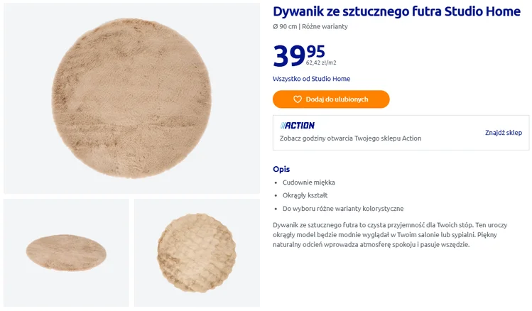 Zdjęcie Ten dywan z Action za 39,95 zł odmieni każdy nudny salon! Puchata struktura z efektem wow i łatwe czyszczenie #1