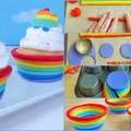 Tęczowe muffinki