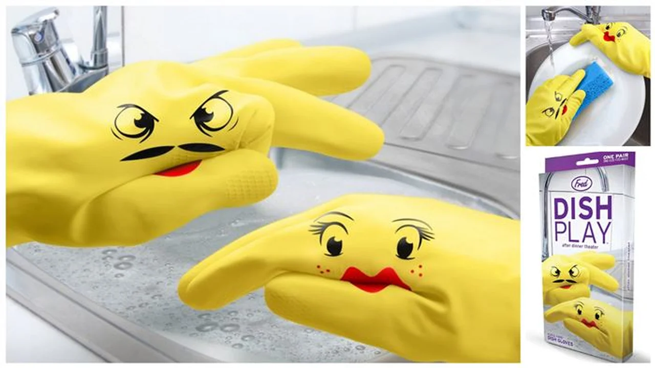 Śmieszne gumowe rękawiczki