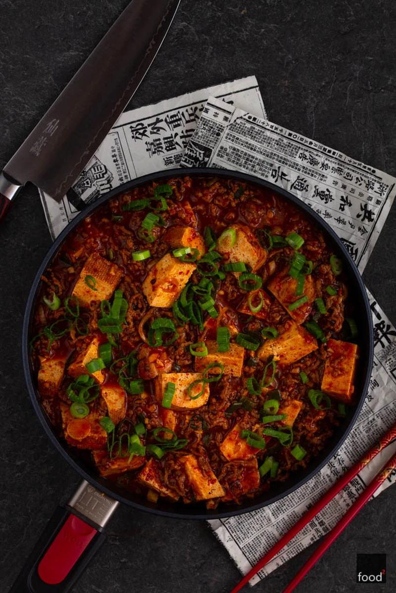 Mapo tofu - tofu po syczuańsku w mięsnym sosie