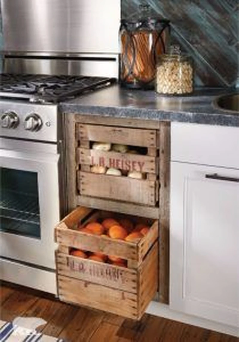 Skrzynki na warzywa w kuchni