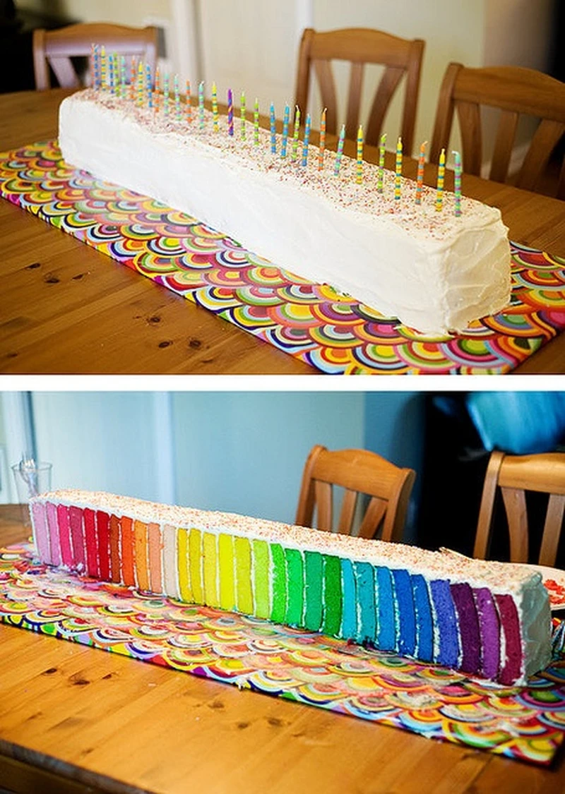 Tęczowy tort