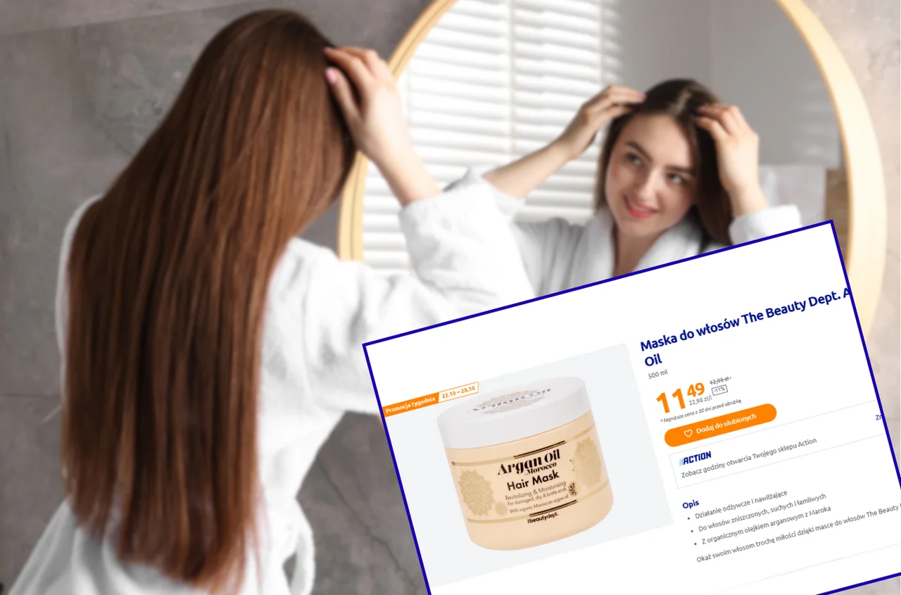 Ta maska z Action za 12 zł to numer 1 do zniszczonych włosów! Kobiety kochają ją za natychmiastowe wygładzenie i połysk