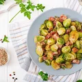 Smażona Brukselka z boczkiem wędzonym
