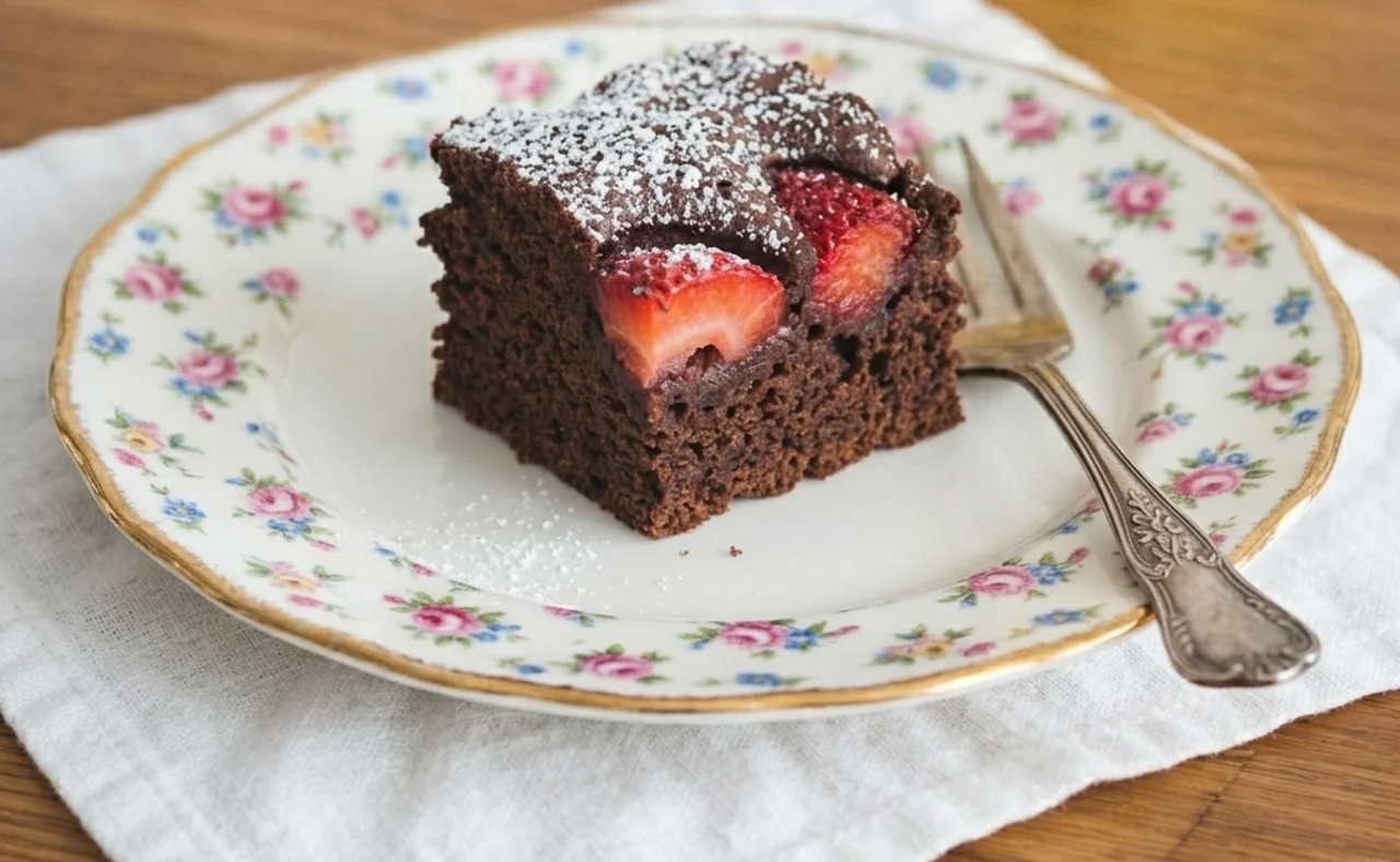 Wegańskie ciasto z truskawkami: bez mleka i bez jajek