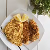 Dorsz z pesto i makaronem