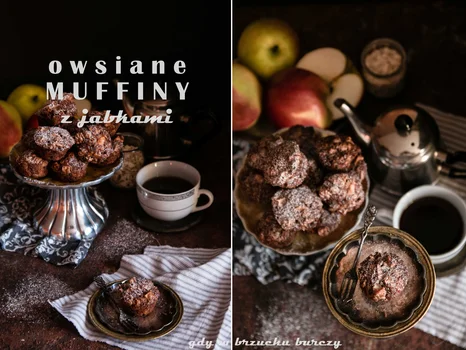 Owsiane muffiny z jabłkami