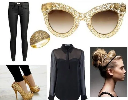 Czerń i złote dodatki